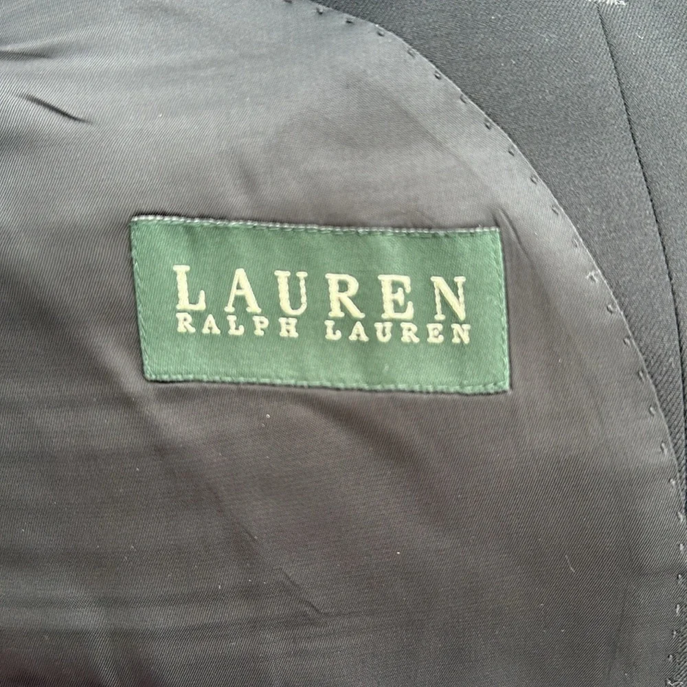 Ralph Lauren Black 100% Wool Blazer Size 48R - Picture 7 of 8